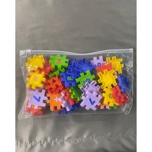 Number Puzzle Blocks‎ Interlocking Educational Toy Kids Learning Numbers Math